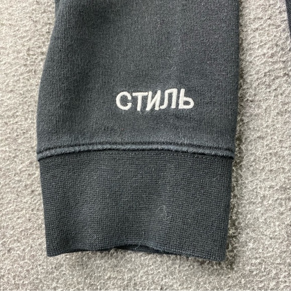 Heron Preston Black Crewneck Sweatshirt Size Small - Picture 3 of 12